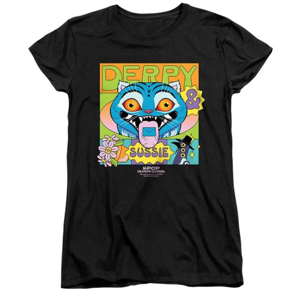 K-Pop Demon Hunters Womens/Ladies Summer Festival Derpy & Sussie Poster Fitted T